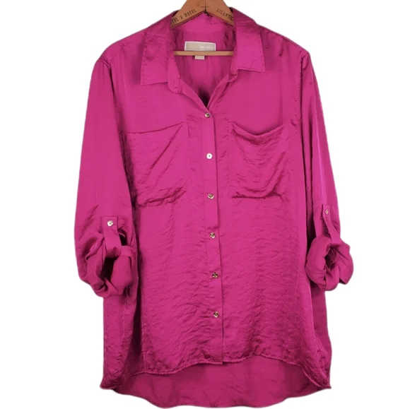 Magaschoni Women's Pink Silk Blouse - Picture 3 of 6